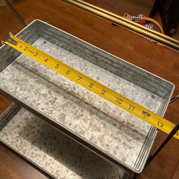 Galvanized 2 Tiered Tray - Picture 5 of 9